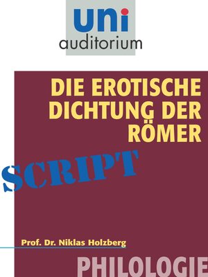 cover image of Die erotische Dichtung der Römer